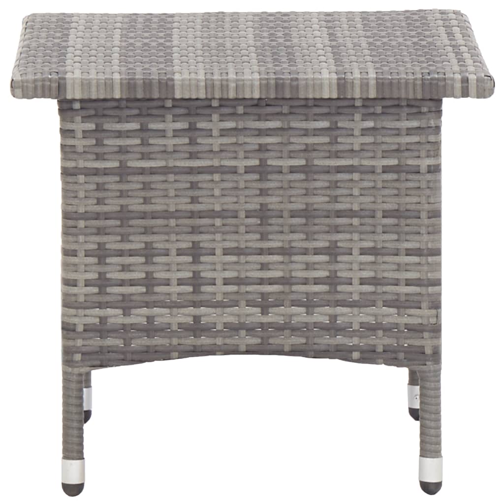 Teetisch Grau 50 x 50 x 47 cm Poly Rattan